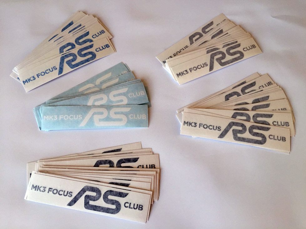 Mk3 Focus RS Club Stickers