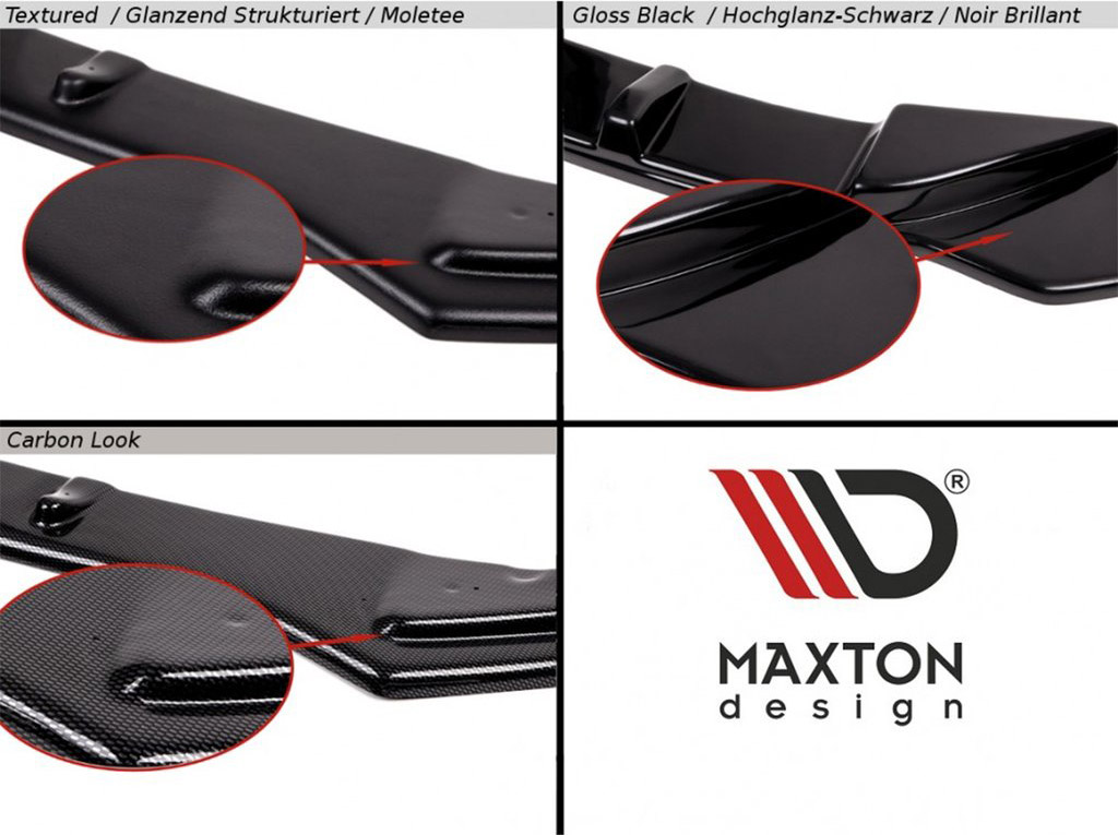 Maxton Design Different Finishes - Carbon Textured & Gloss Black